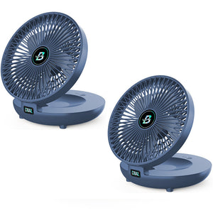 Portable Mini Desktop Fan, USB Rechargeable Adjustable Wall-Mount Fan