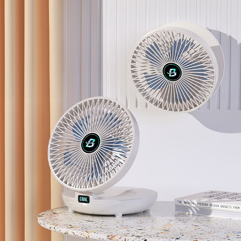 Portable Mini Desktop Fan, USB Rechargeable Adjustable Wall-Mount Fan