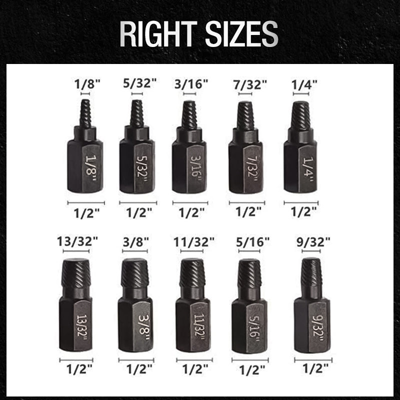 Screw and Bolt Extractor Set