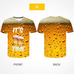 Load image into Gallery viewer, Fashion 3D Print Beer Bubble Short Sleeve T-Shirt
