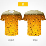 Load image into Gallery viewer, Fashion 3D Print Beer Bubble Short Sleeve T-Shirt
