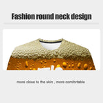 Load image into Gallery viewer, Fashion 3D Print Beer Bubble Short Sleeve T-Shirt
