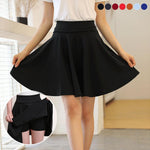 Load image into Gallery viewer, A-line Elastic Waist Pleated Shorts Skirts
