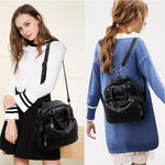 Load image into Gallery viewer, Multifunction leather backpack for women
