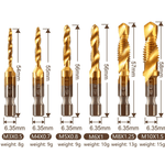 Load image into Gallery viewer, 6 Piece Metric Thread Tap Drill Bits Set

