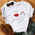 Load image into Gallery viewer, Simple Printed White T-shirt
