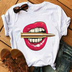 Load image into Gallery viewer, Simple Printed White T-shirt
