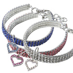 Load image into Gallery viewer, Gold dog Chain - Crystal Heart Pets Collar
