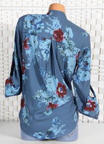 Load image into Gallery viewer, Floral Casual Stand Collar Long Sleeve Blouses TOPS.FL
