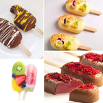 Load image into Gallery viewer, Silicone Easy Cream Mini Ice Cream Bar Mold Set
