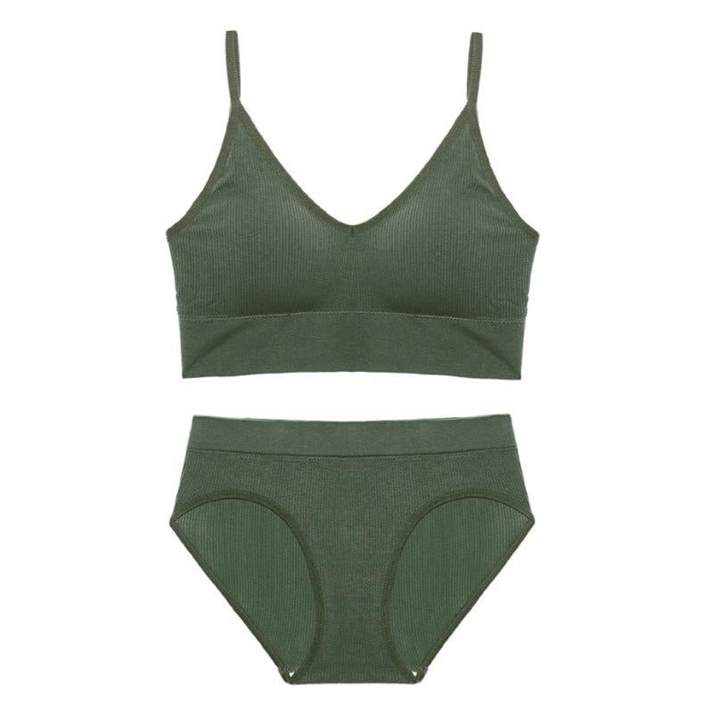 Solid Color Lingerie Set for Girls