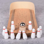 Load image into Gallery viewer, Indoor Wooden Mini Bowling Game Set
