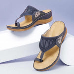 Load image into Gallery viewer, Embroidered Wedge Sandals
