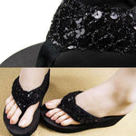 Load image into Gallery viewer, The Latest Summer Sequin Women&#39;s 2018 Non-slip Sandals Slipper Flip Flops for Indoor Outdoor
