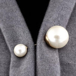 Load image into Gallery viewer, Women Vintage Pins Double Head Simulation Pearl Big Brooches, 5PCs
