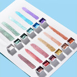 Load image into Gallery viewer, Glitter/Metallic Watercolor set
