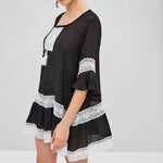 Load image into Gallery viewer, Lace Panel Tunic Dress
