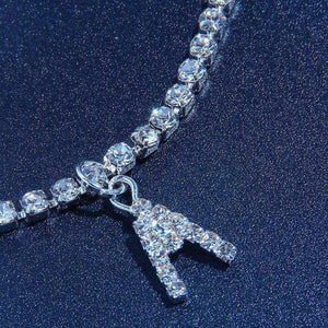 Rhinestone Letter Anklets