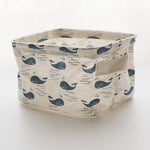 Load image into Gallery viewer, Folding Cotton Fabric Storage Basket
