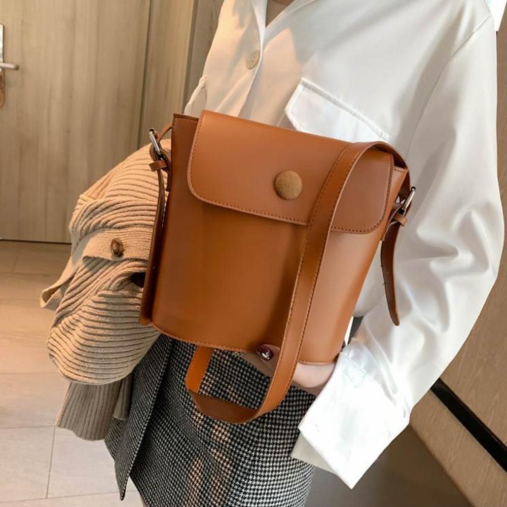 Women's Leather Bucket Bag