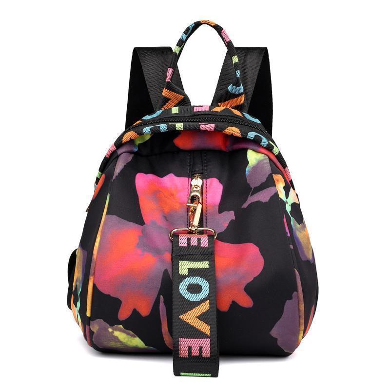 Floral Waterproof Shoulder Bag Backpack