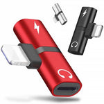 Load image into Gallery viewer, 2-In-1 Dual-Port Headphone Adapter For iPhone
