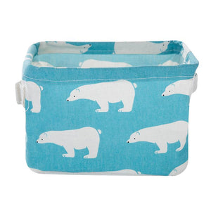 Folding Cotton Fabric Storage Basket