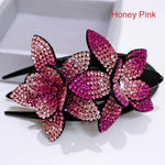 Load image into Gallery viewer, Rhinestone Double Flower Hair Clip
