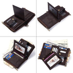 Load image into Gallery viewer, Anti-magnetic Tassel Leather Card Case Coin Purse
