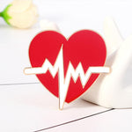 Load image into Gallery viewer, Love Heart Stethoscope Mini Brooch
