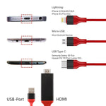 Load image into Gallery viewer, HDMI Monitor Adapter Cable for iPhone/Android To TV
