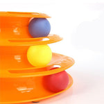 Load image into Gallery viewer, Three Layer Colorful Cat Track Tower Toy
