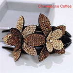 Load image into Gallery viewer, Rhinestone Double Flower Hair Clip
