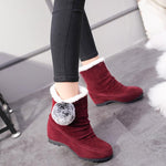 Load image into Gallery viewer, Women Suede Hairball Round Toe Wedges Shoes
