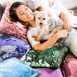 Load image into Gallery viewer, Hirundo Amazing Reversible Sequin Pillow, insert included
