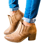 Load image into Gallery viewer, Women Zapatos Mujer Retro Leather Winter Boots
