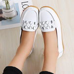 Load image into Gallery viewer, Women Solid Color Bowknot Casual Loafers
