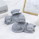 Load image into Gallery viewer, Angel Dog and Cat Statue
