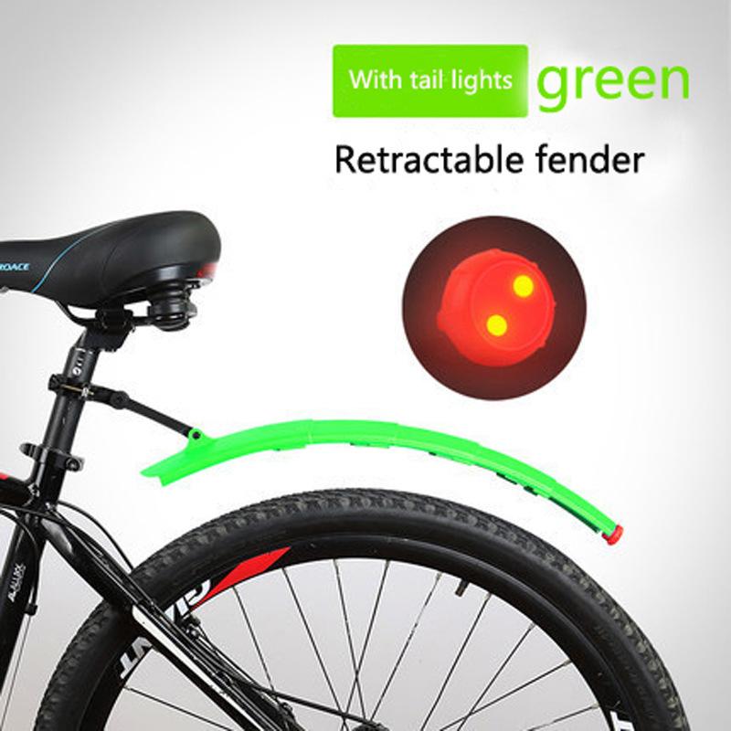 Bicycle Retractable Mudguard with Taillights