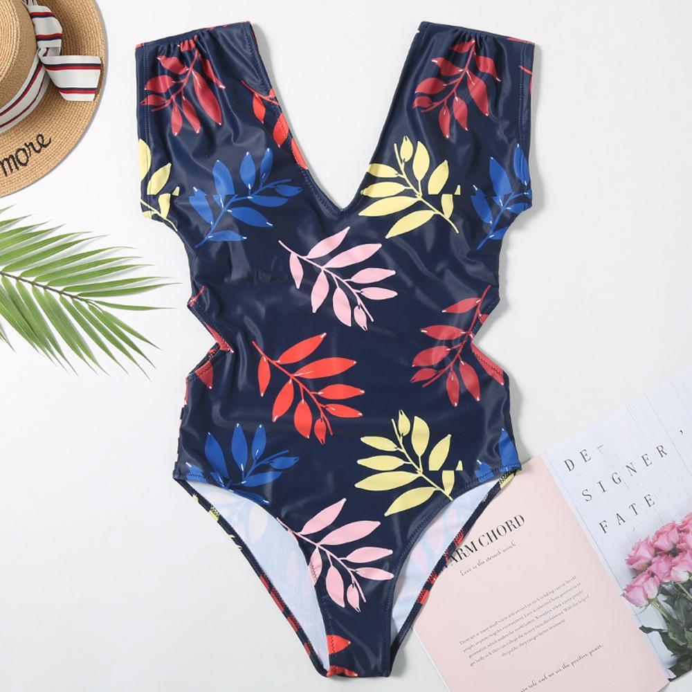 One-piece swimsuit Multicolor artistic style