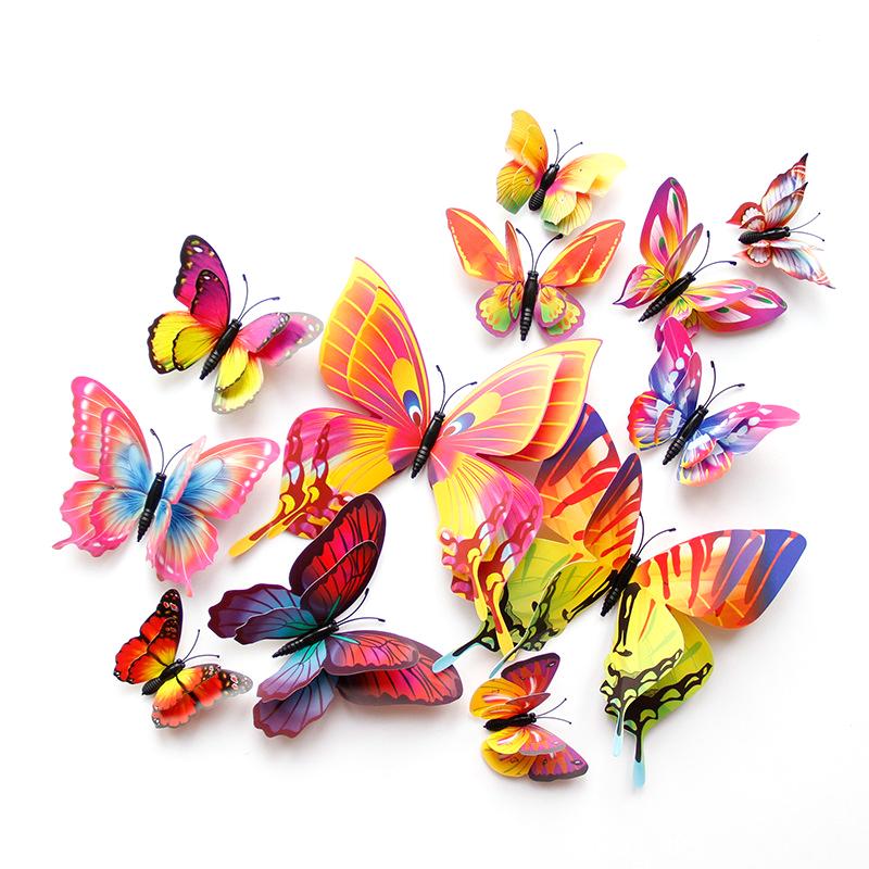 3D Butterfly Wall Mural Stickers