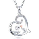 Load image into Gallery viewer, Sterling Silver Elephant Necklace
