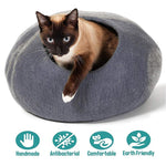 Load image into Gallery viewer, Handcrafted Cat Cave Bed
