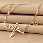 Load image into Gallery viewer, Heartbeat Love ECG Necklace
