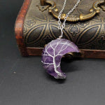 Load image into Gallery viewer, Tree of Life Crescent Moon Necklace
