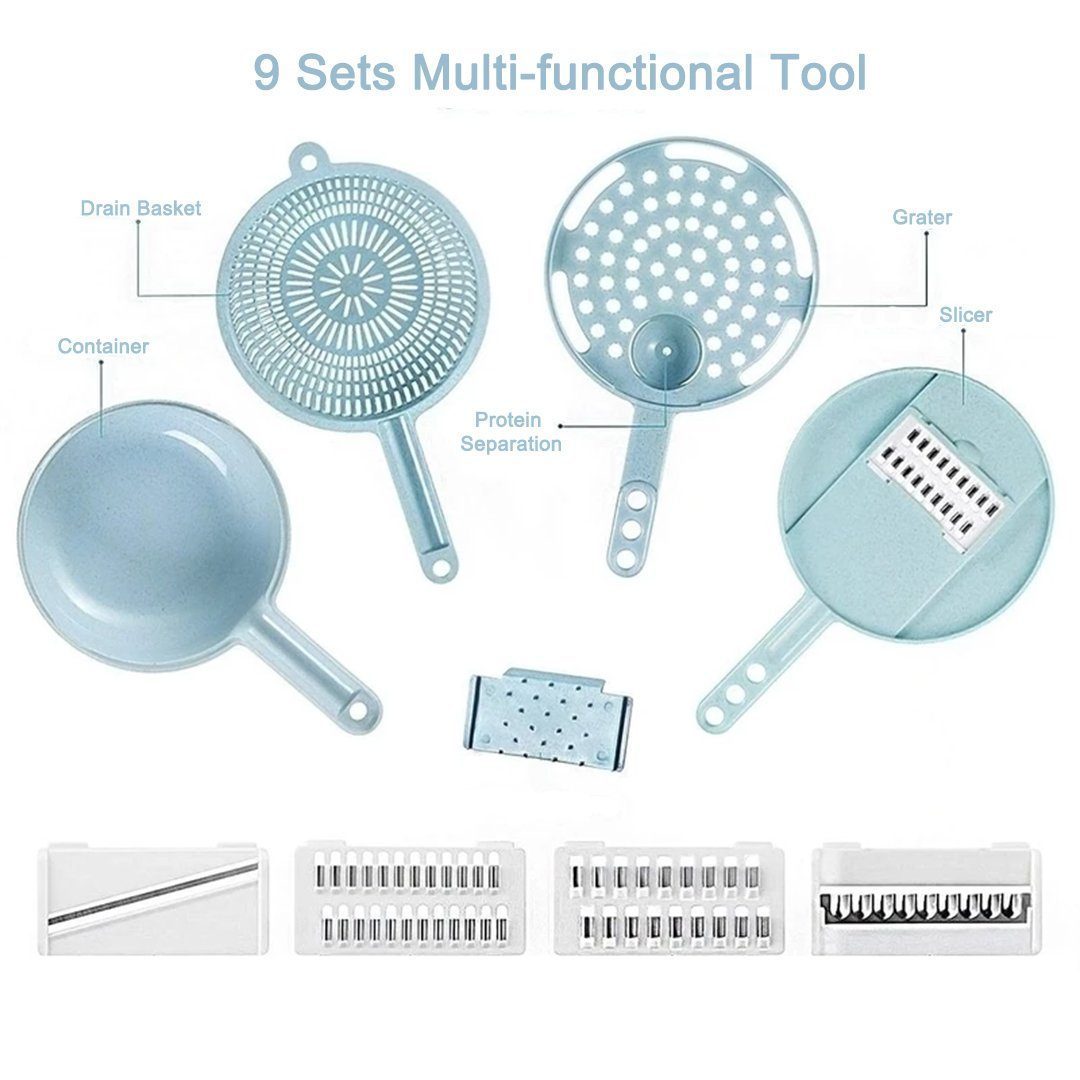 9 Sets Multi-Function Vegetable Slicer