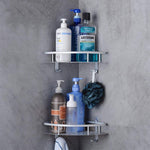 Load image into Gallery viewer, Bathroom Shower Shelf with Hooks
