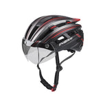 Load image into Gallery viewer, Bike Helmet with Goggles Visor and LED Back Light
