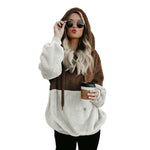 Load image into Gallery viewer, Fluffy hoodie with zipper
