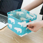 Load image into Gallery viewer, Folding Cotton Fabric Storage Basket
